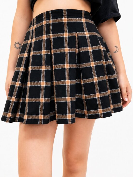 Forever 21 Dresses & Skirts - Plaid Pleated Mini Skirt Size M